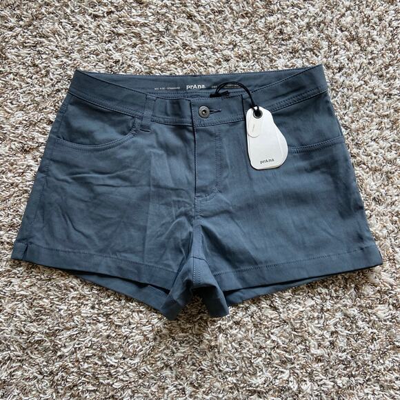 Prana Stretch Zion Halle 3" Short Women's 2 Thundercloud Standard Fit Mid Rise - Picture 4 of 12